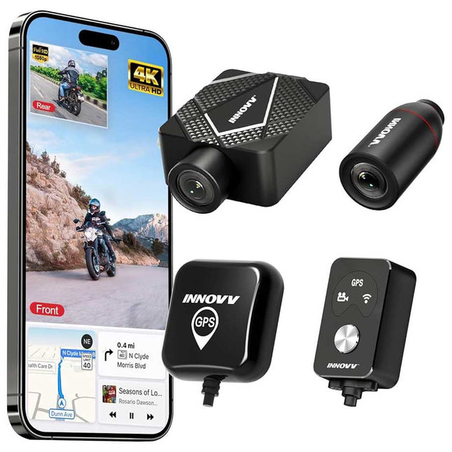 Innovv K5 2CH Dual True 4K Wifi GPS motorcycle dashcam