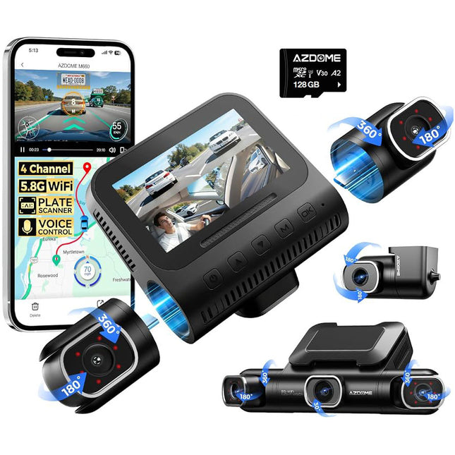 <tc>AZDome M660 Max 4CH 128GB 4K Wifi GPS 360-degree dashcam</tc>