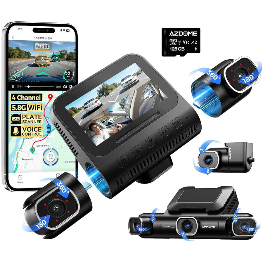 <tc>AZDome M660 Max 4CH 128GB 4K Wifi GPS 360-degree dashcam</tc>