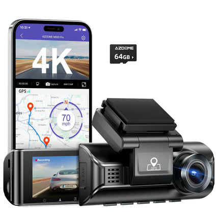 AZDome M770 Pro 1CH 4K Wifi GPS 64gb dashcam