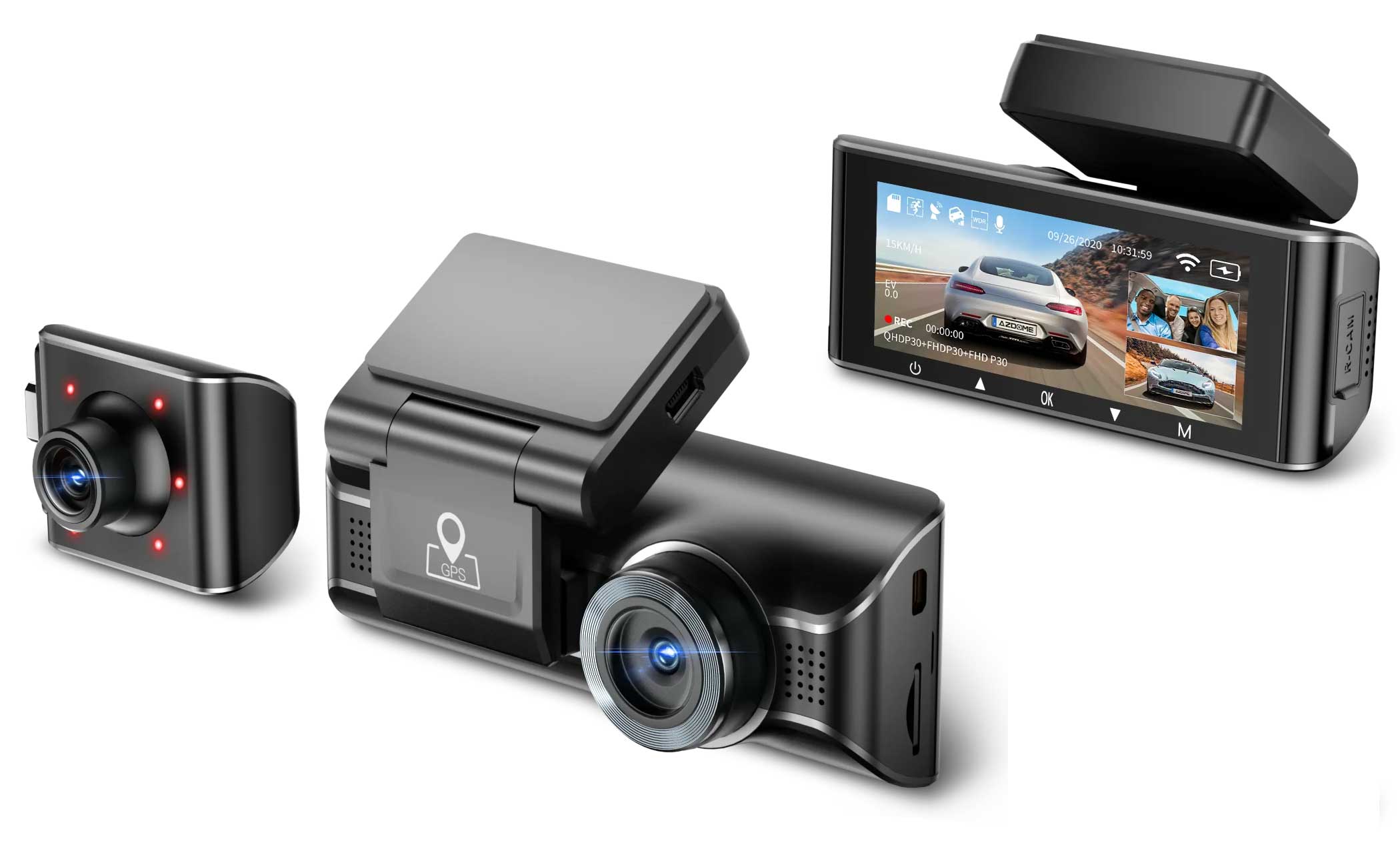AZDome M770 Pro 3CH 4K Wifi GPS 64gb dashcam – Allcam dashcam