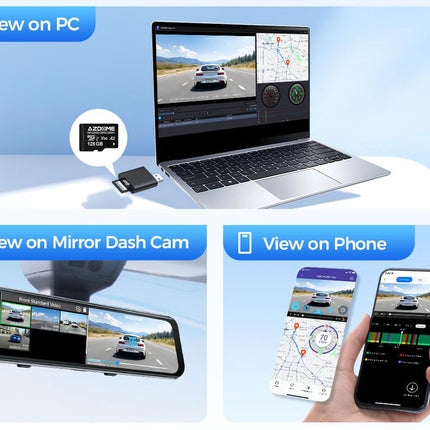 AZDome PG17 Pro 4K 2CH Wifi GPS 128gb dashcam