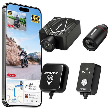 Innovv K5 2CH Dual True 4K Wifi GPS motorcycle dashcam