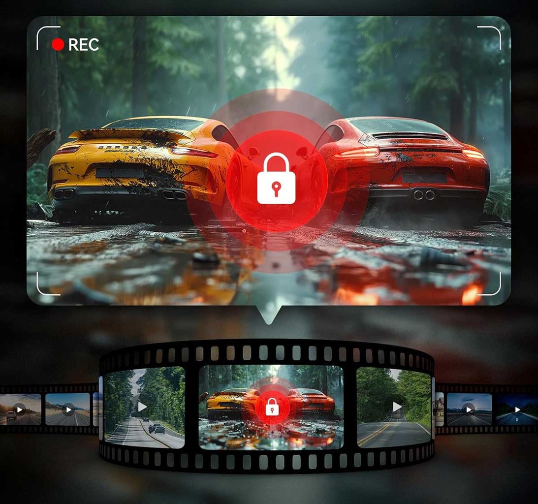 Redtiger F4 4K Touch Wifi GPS 32gb dashcam