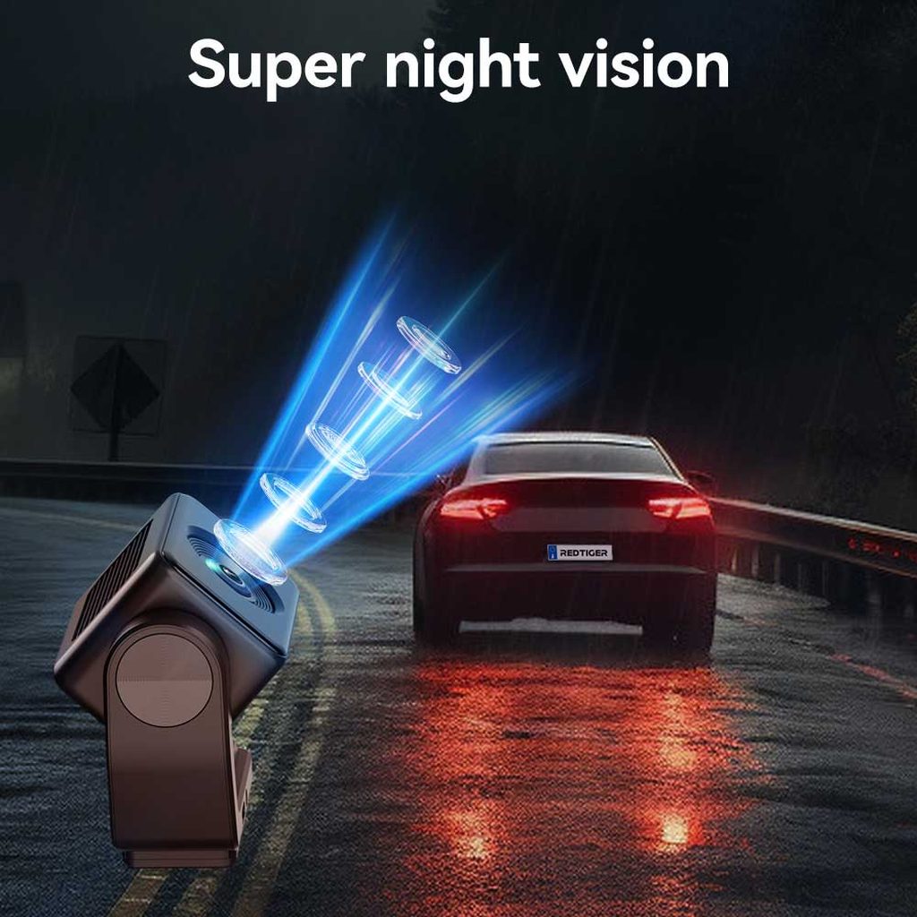 Redtiger F4 4K Touch Wifi GPS 32gb dashcam