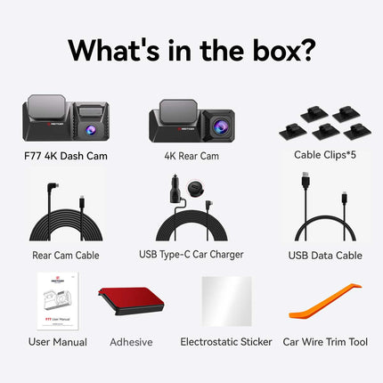 <tc>Redtiger F77 V2 4K Touch Wifi GPS 2CH 256gb dashcam</tc>