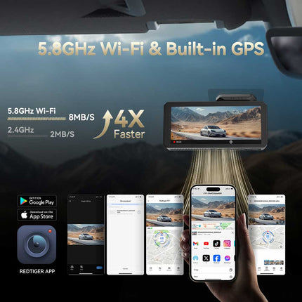 <tc>Redtiger F77 V2 4K Touch Wifi GPS 2CH 256gb dashcam</tc>