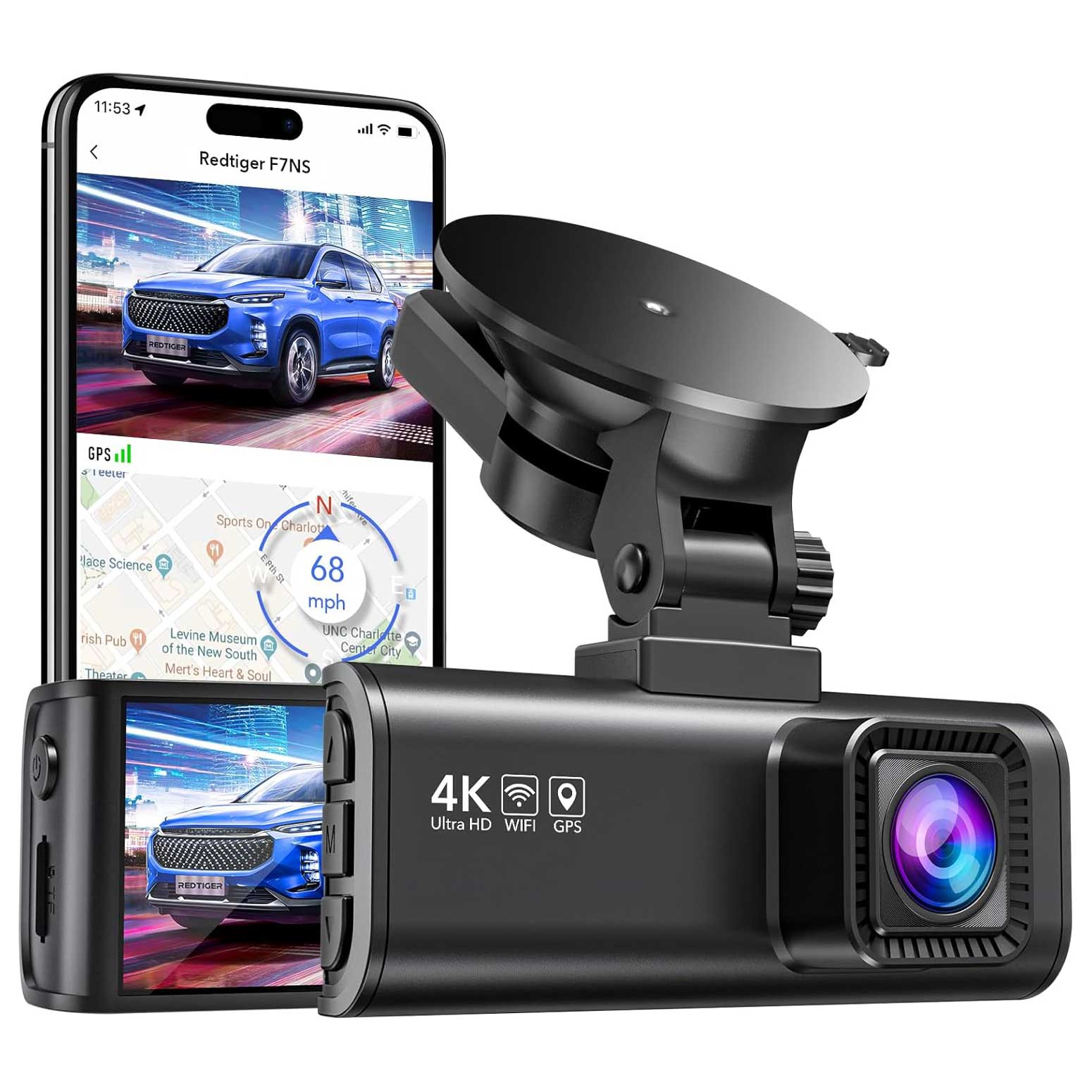 <tc>Redtiger F7NS 4K 1CH Wifi GPS dashcam</tc>