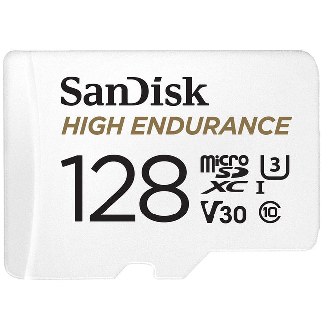 <tc>SanDisk 128GB High Endurance U3 V30 microSD card</tc>