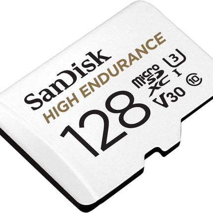 <tc>SanDisk 128GB High Endurance U3 V30 microSD card</tc>