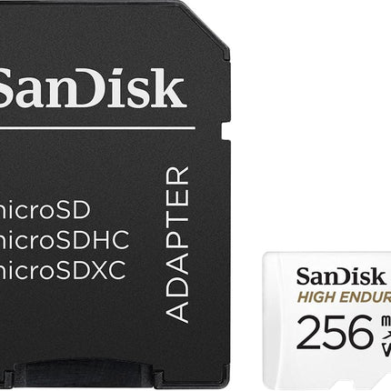 <tc>SanDisk 256GB High Endurance U3 V30 microSD card</tc>