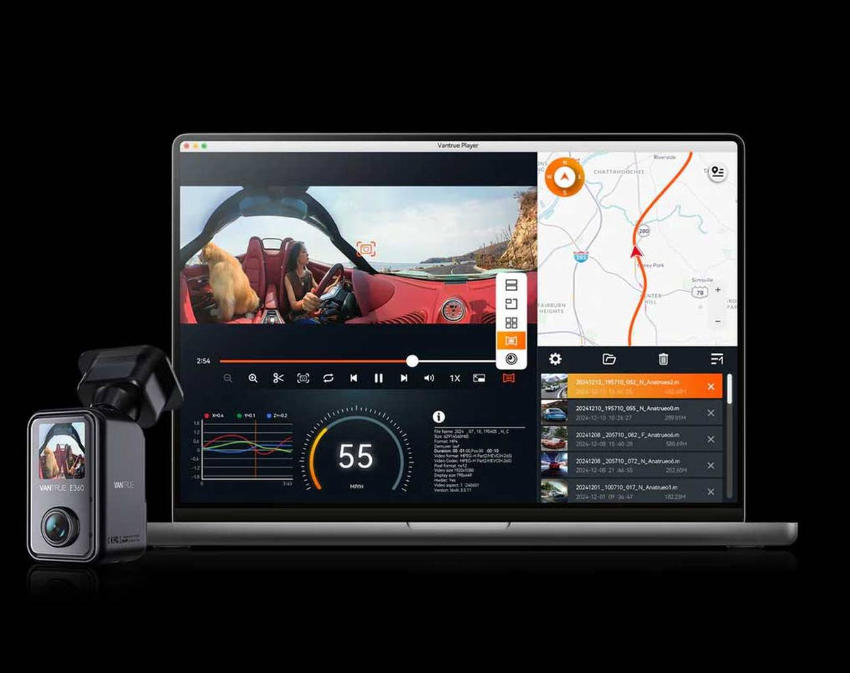 Vantrue E360 Cloud 5K 2CH Wifi GPS 360 degree dashcam