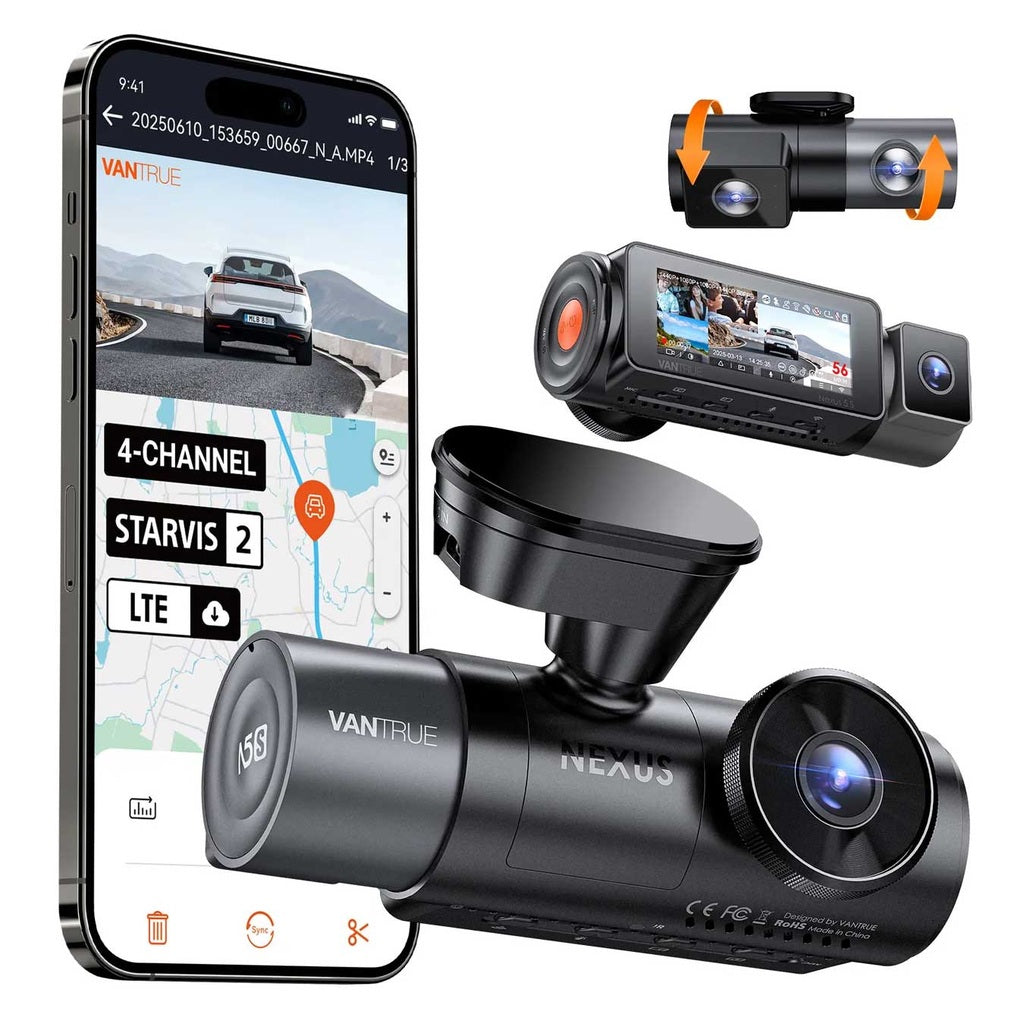 Vantrue N5S Cloud 2K 4CH Wifi GPS 360 degree dashcam