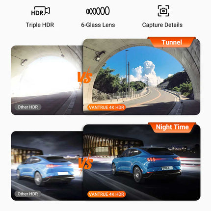 Vantrue N4 Pro S Cloud 3CH 4K Wifi GPS dashcam