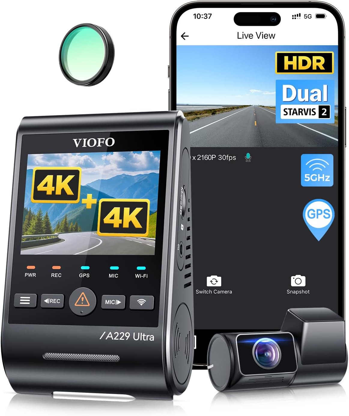 Viofo A229 Ultra 2CH 4K Wifi GPS dashcam