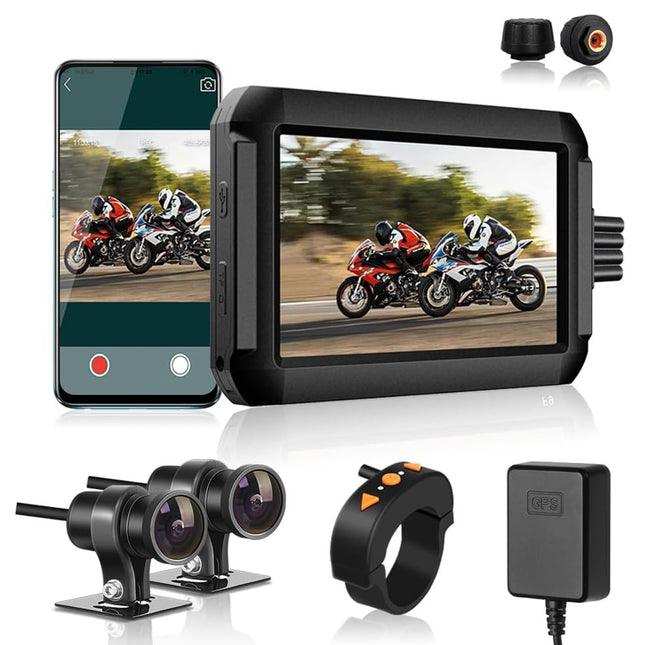 Motocam F9 Wifi GPS 2CH motorcycle dashcam